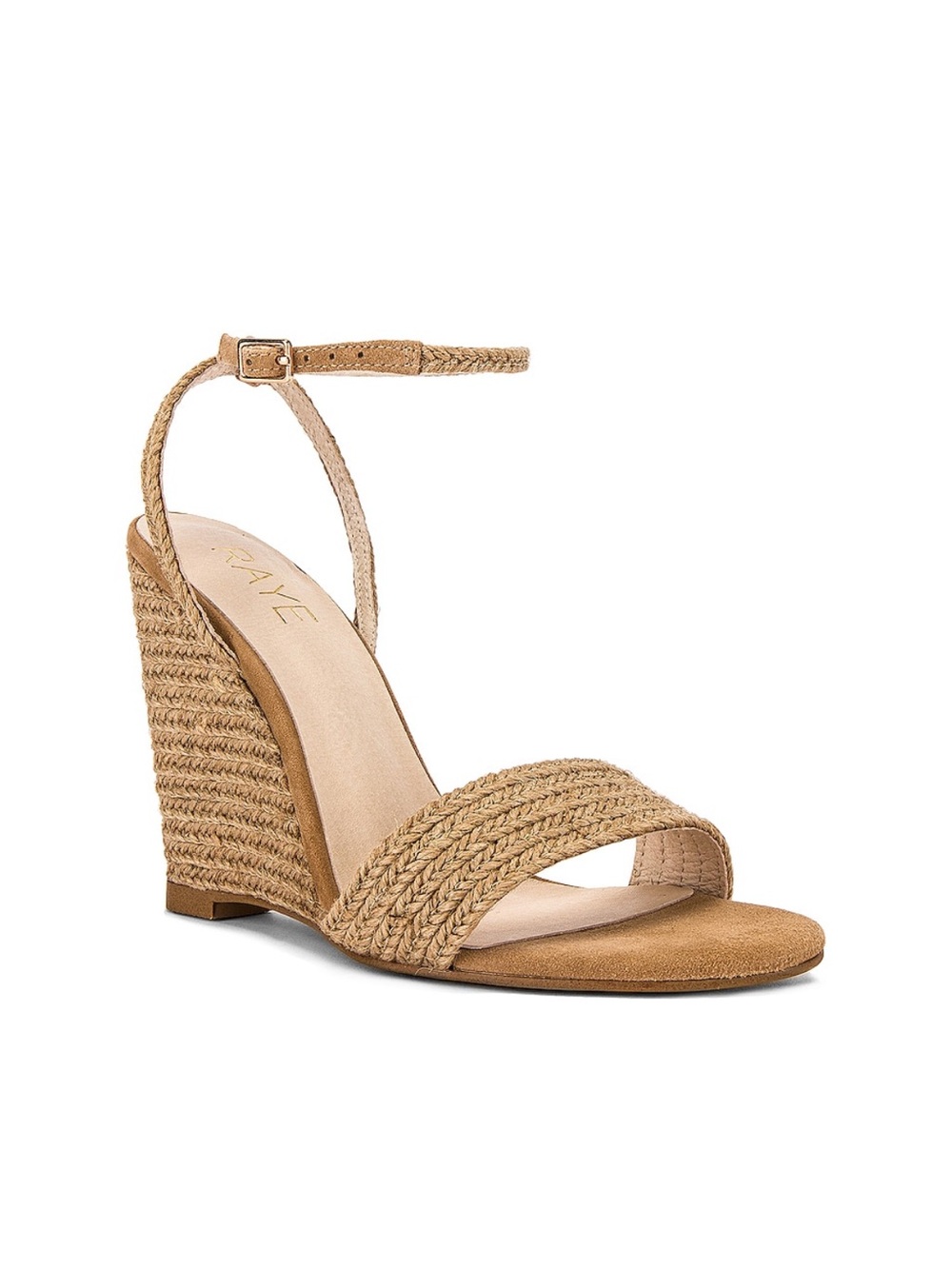 RAYE Beige Braided Wedge Sandals - Picture 2 of 5